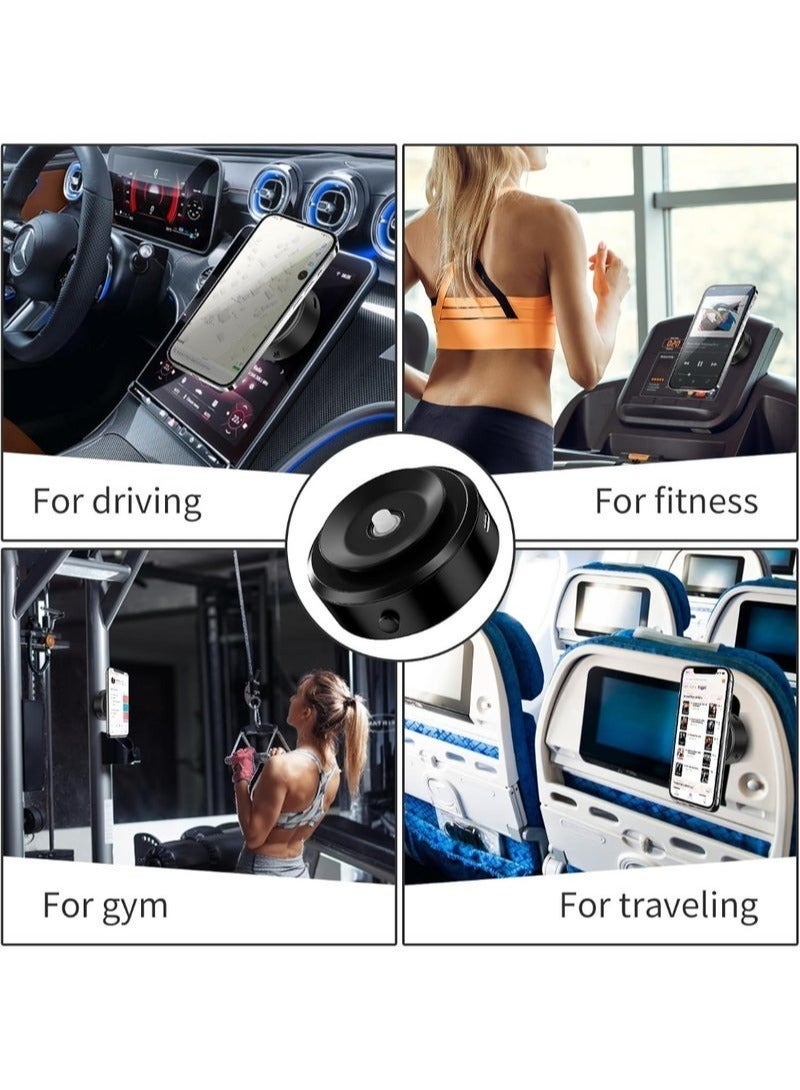 حامل هاتف مغناطيسي مفرغ من الهواء - حامل سيارة قوي قابل للتعديل بزاوية 360 درجة من MagSafe للوحة القيادة والزجاج الأمامي وصالة الألعاب الرياضية والمرآة وجميع الأسطح الملساء - Image 3